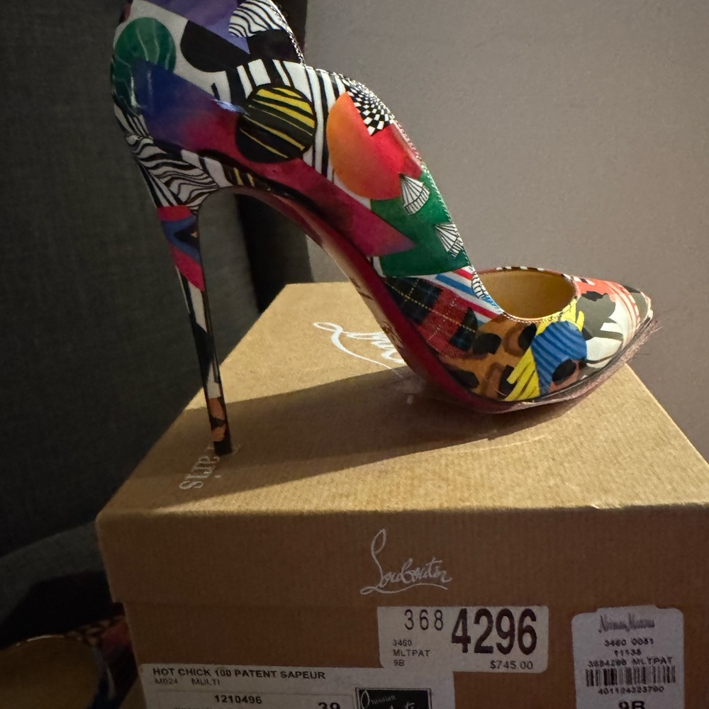 Christian Louboutin Red and Pink Heels Elegance